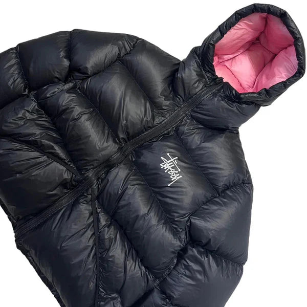 Stussy Black Puffer Jacket