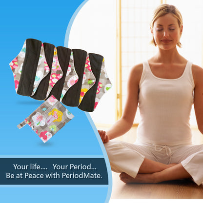 Rainbow Hearts Menstrual Pads