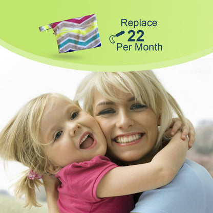 PeriodMate Stain Resistant CLOTH MENSTRUAL PADS Wit (6 PIECES) (Zig-Zag)